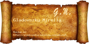 Gladovszky Mirella névjegykártya