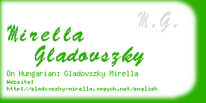 mirella gladovszky business card
